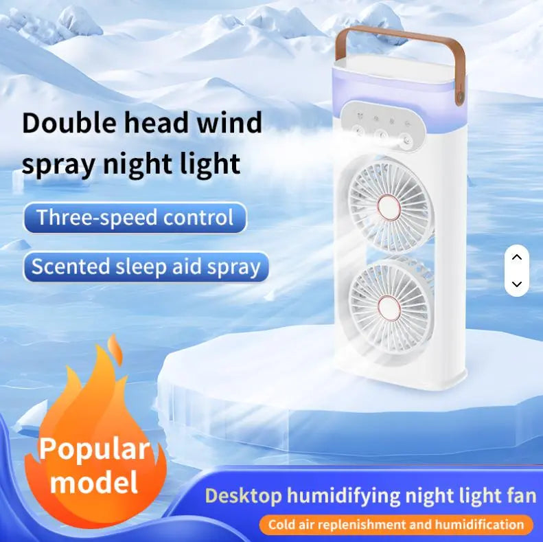 Настольный вентилятор-увлажнитель с 3 режимами тумана и водяным охлаждением и 180 LY-938