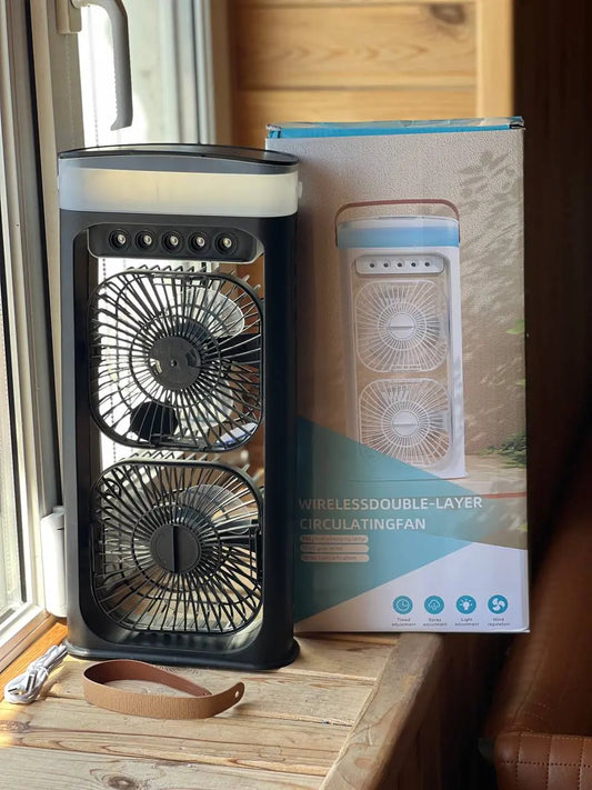 Настольный вентилятор-увлажнитель с 3 режимами тумана и водяным охлаждением и 180 LY-938