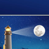 Ночник маяк с проекцией луны  LightHouse проектор луны с аккумулятором