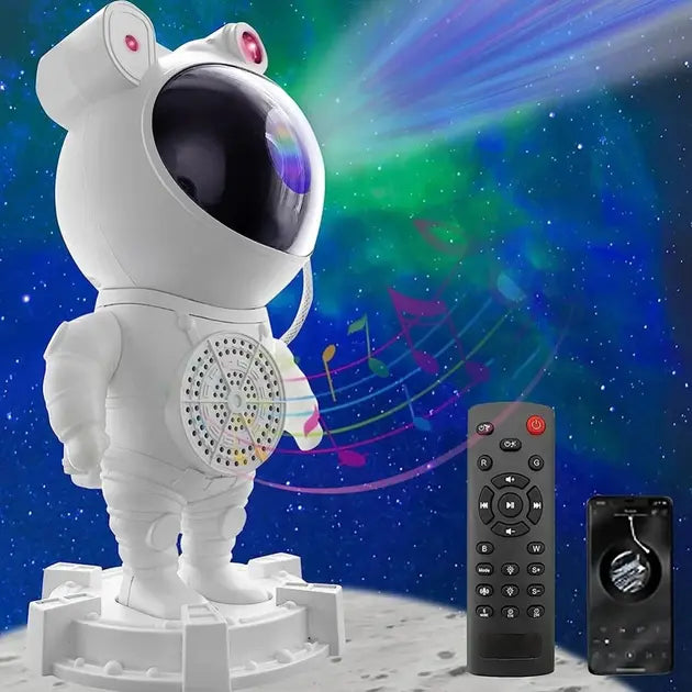 Ночник проектор звездного неба Астронавт с Bluetooth колонкой Sky Star Astronaut Bambi ZZ-202