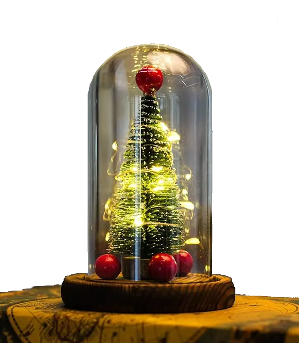 Новогодняя елка в колбе с LED подсветкой со светодиодной гирляндой