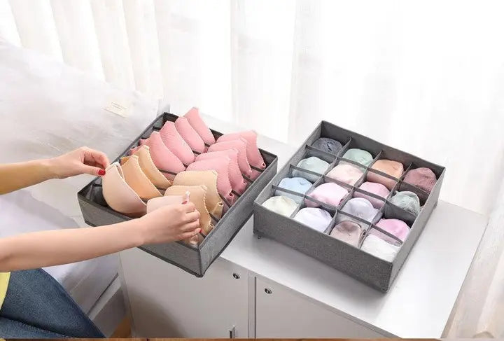 Органайзер 32×32×10 см на 7 отделений для хранения нижней белизна Темно-серый