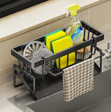 Органайзер для кухонной раковины, прочная полка для раковины, многофункциональный полка для хранения губок и кухонных принадлежностей ...