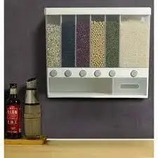 Органайзер на 6 секций для сыпучих продуктов Assorted Grain Rice Bucket Диспенсер для круп, дозатор для сахара