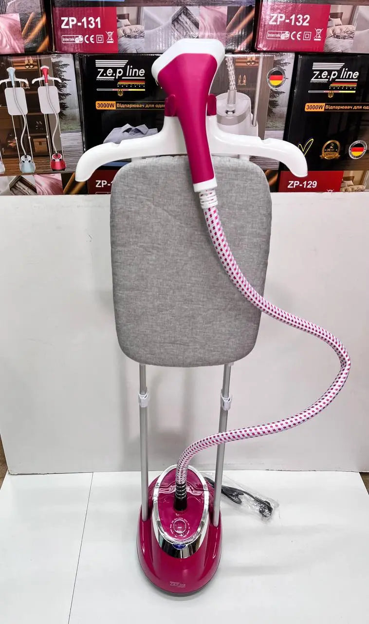 Красный Отпариватель вертикальный для одежды со стойкой Zepline ZP-129 3000W
