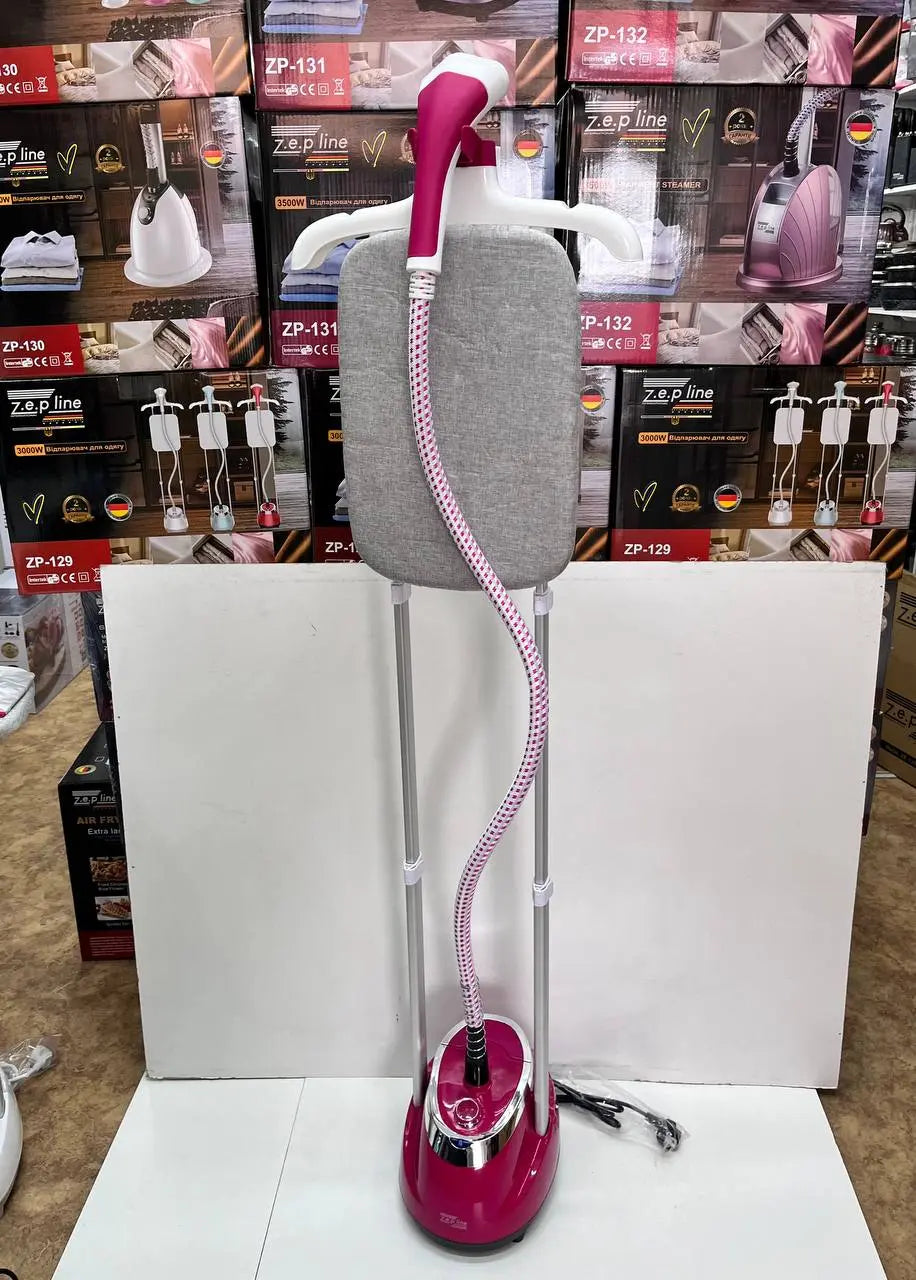 Красный Отпариватель вертикальный для одежды со стойкой Zepline ZP-129 3000W