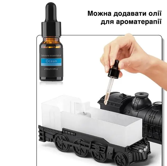 Паровой увлажнитель воздуха Поезд с подсветкой, увлажнитель аромадифузор для дома NM2100
