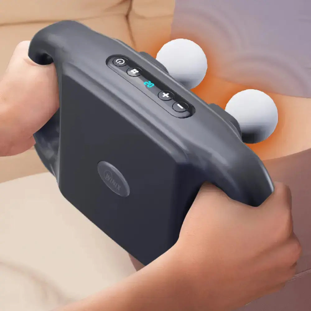 Перкуссионный массажер для тела, 4 головок, от USB, YCY -1601 / Массажер для спины / Вибромассажер