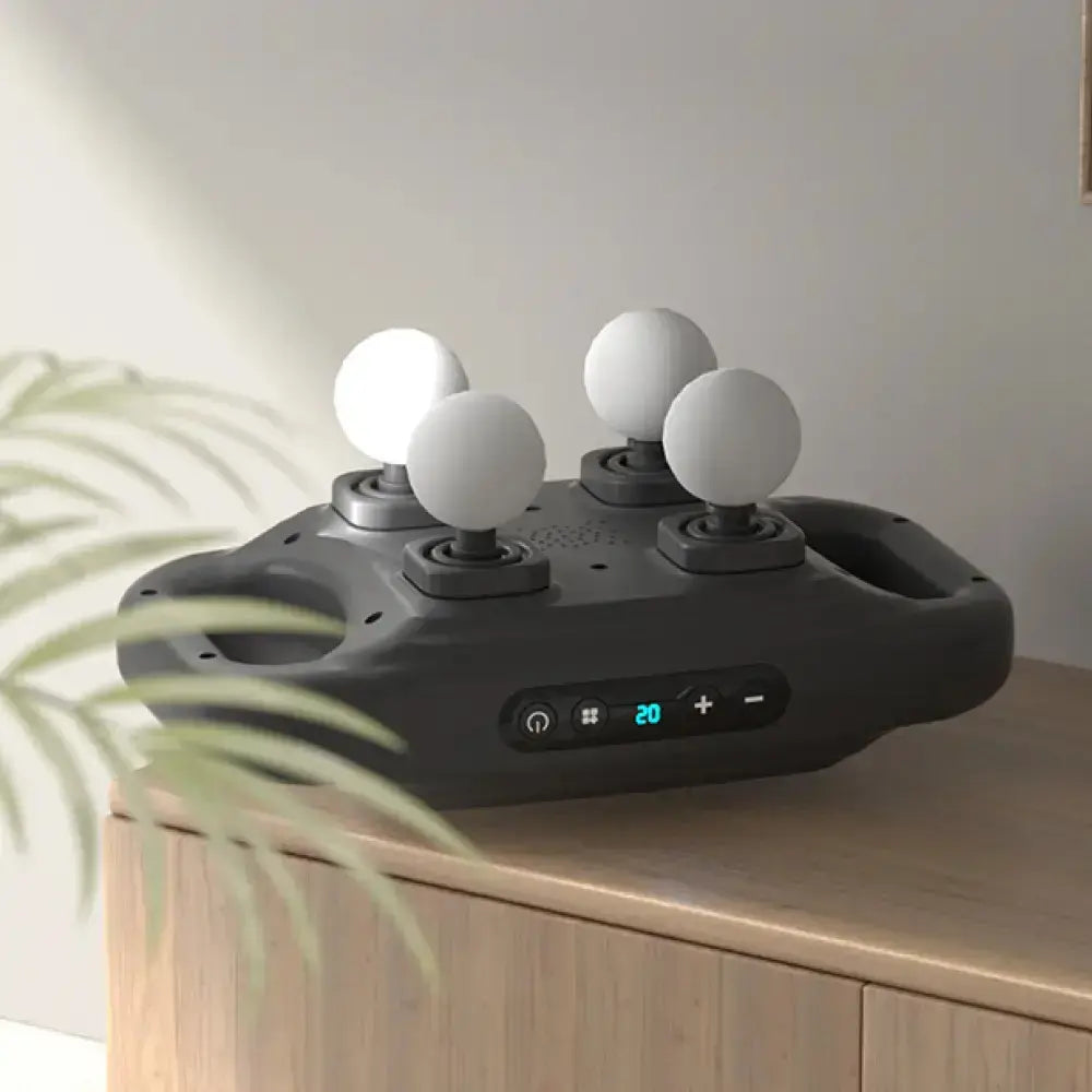 Перкуссионный массажер для тела, 4 головок, от USB, YCY -1601 / Массажер для спины / Вибромассажер