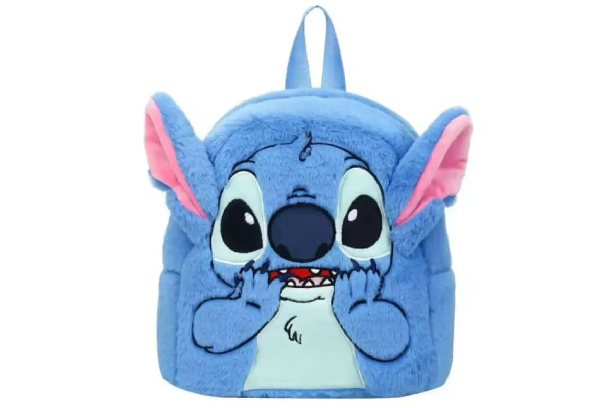 Плюшевый рюкзак Стич Disney Fairy Stitch мягкий детский рюкзак с ушками и мордочкой синий