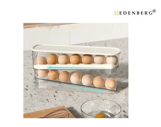 Подставка-органайзер для хранения яиц двухслойная с автоматическим качением