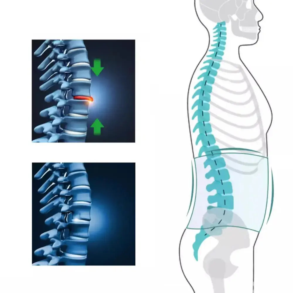 Пояс для спины при физических нагрузках на липучках / Пояс на поясницу / Ортопедический пояс для поясницы