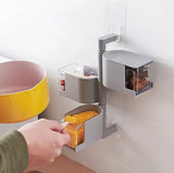 Полка для специй настенный поворотный контейнер полочка для специй подвесные контейнеры для специй и круп