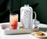 Портативная силиконовая форма для льда бутылка 2 в 1 ICE CUBE TRAY складная на 17 шариков