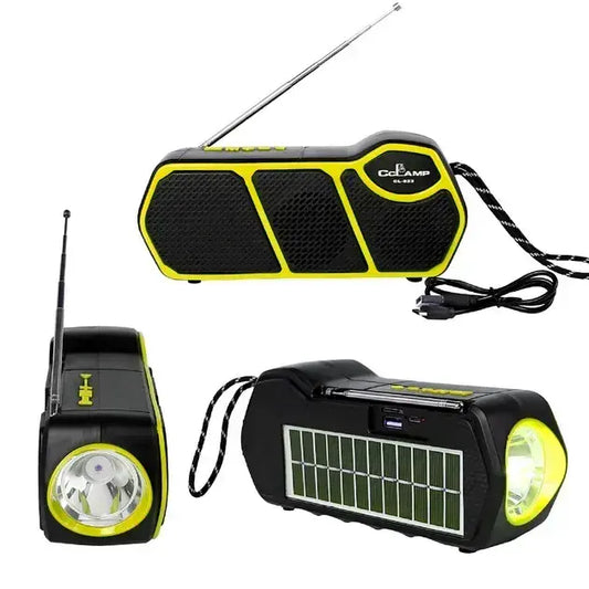 Портативная универсальная солнечная система (фонарь, радио FM, Bluetooth, павербанк)