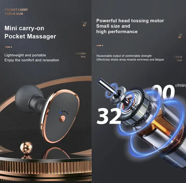 Портативный массажный мини-пистолет MGE-013 XL-566