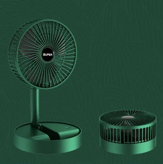 Портативный мини вентилятор для дома Telescopic Folding Fan Складной настольный вентилятор с USB зарядкой