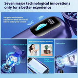 Портативный мини вентилятор Mini fan AND892 с подставкой для телефона и дисплеем