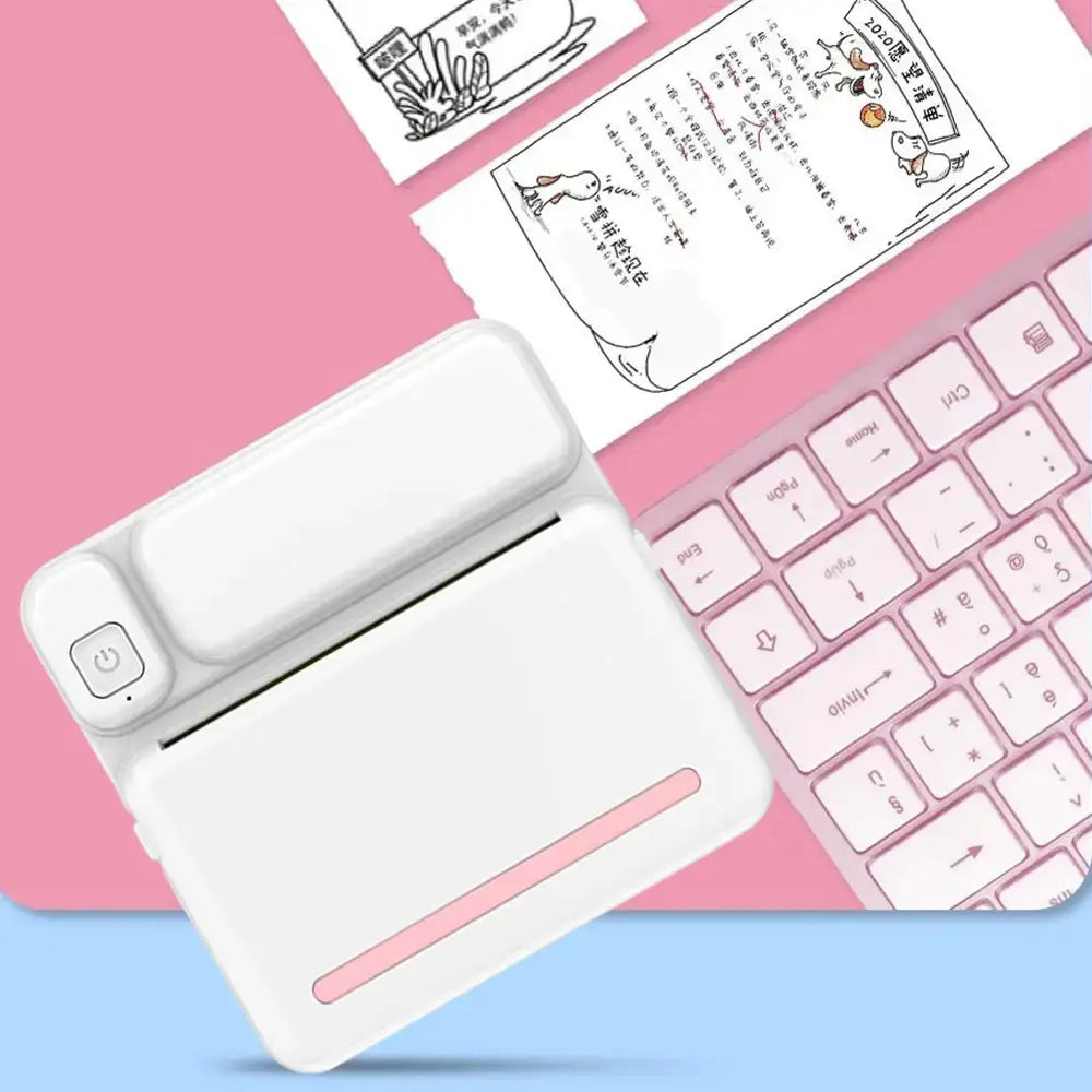 Портативный термопринтер с Bluetooth + рулон термобумаги, C19 / Мини принтер для печати