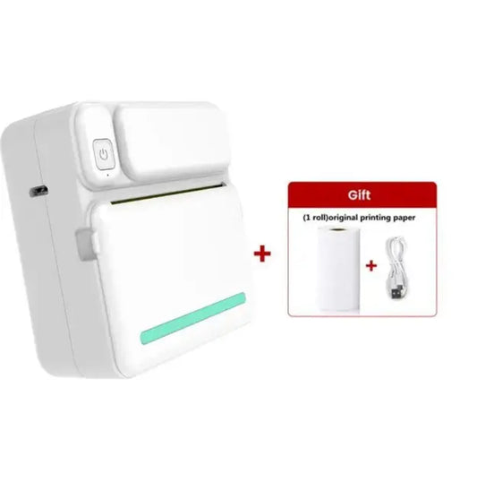 Портативный термопринтер с Bluetooth + рулон термобумаги, C19 / Мини принтер для печати