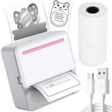 Портативный термопринтер с Bluetooth + рулон термобумаги, C19 / Мини принтер для печати