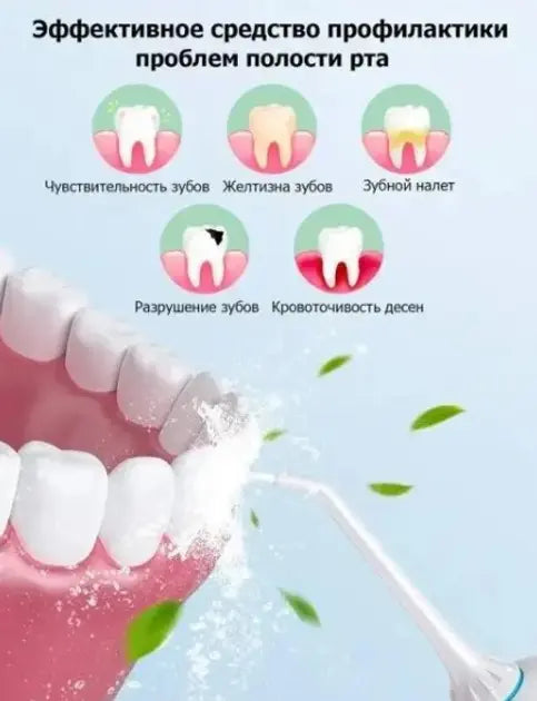 Портативный ирригатор для чистки зубов, десен и полости рта Power-floss Shining Ipx7 LY-314