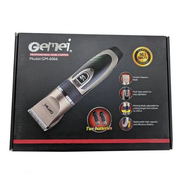Профессиональная аккумуляторная машинка для стрижки GEMEI GM-6066