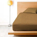 бежевая Простынь махровая на резинке с наволочками Anisa (220х240+30 см)