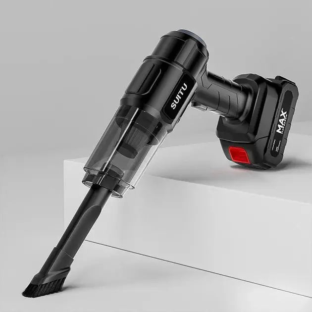 Пылесос автомобильный мощный беспроводной аккумуляторный, 4 насадок