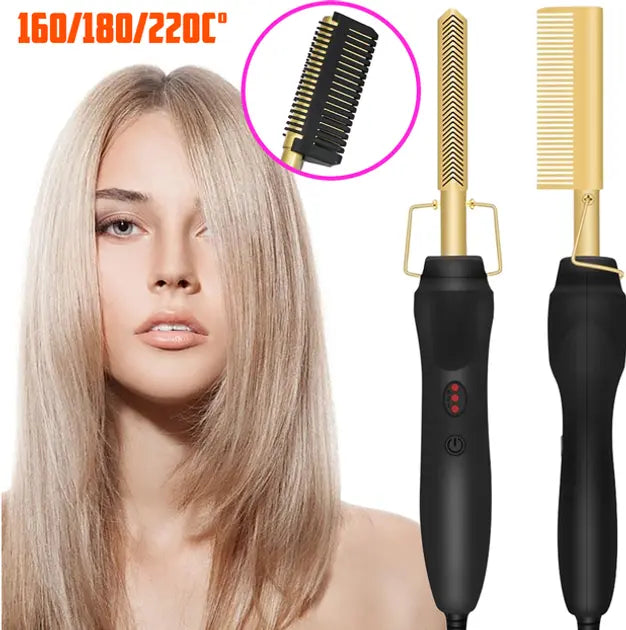 Расческа Grand XL-210 для выпрямления волос 2 в 1, электрическая щетка