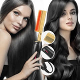 Расческа Grand XL-210 для выпрямления волос 2 в 1, электрическая щетка