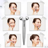 Роликовый ручной массажер для лица с 3D шариками LBJ-116B 3D Massager Серебристый