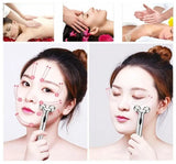 Роликовый ручной массажер для лица с 3D шариками LBJ-116B 3D Massager Серебристый