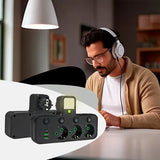 Розетка 9-в-1 европейского стиля с выключателем, зарядным устройством USB и огнестойкой/взрывозащищенной конструкцией для кухни, гостиной...