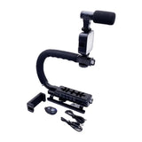 Ручка стабилизатор AY-49U для видеокамер фотоаппаратов Uобразный кронштейн для телефона с микрофоном вспышкой