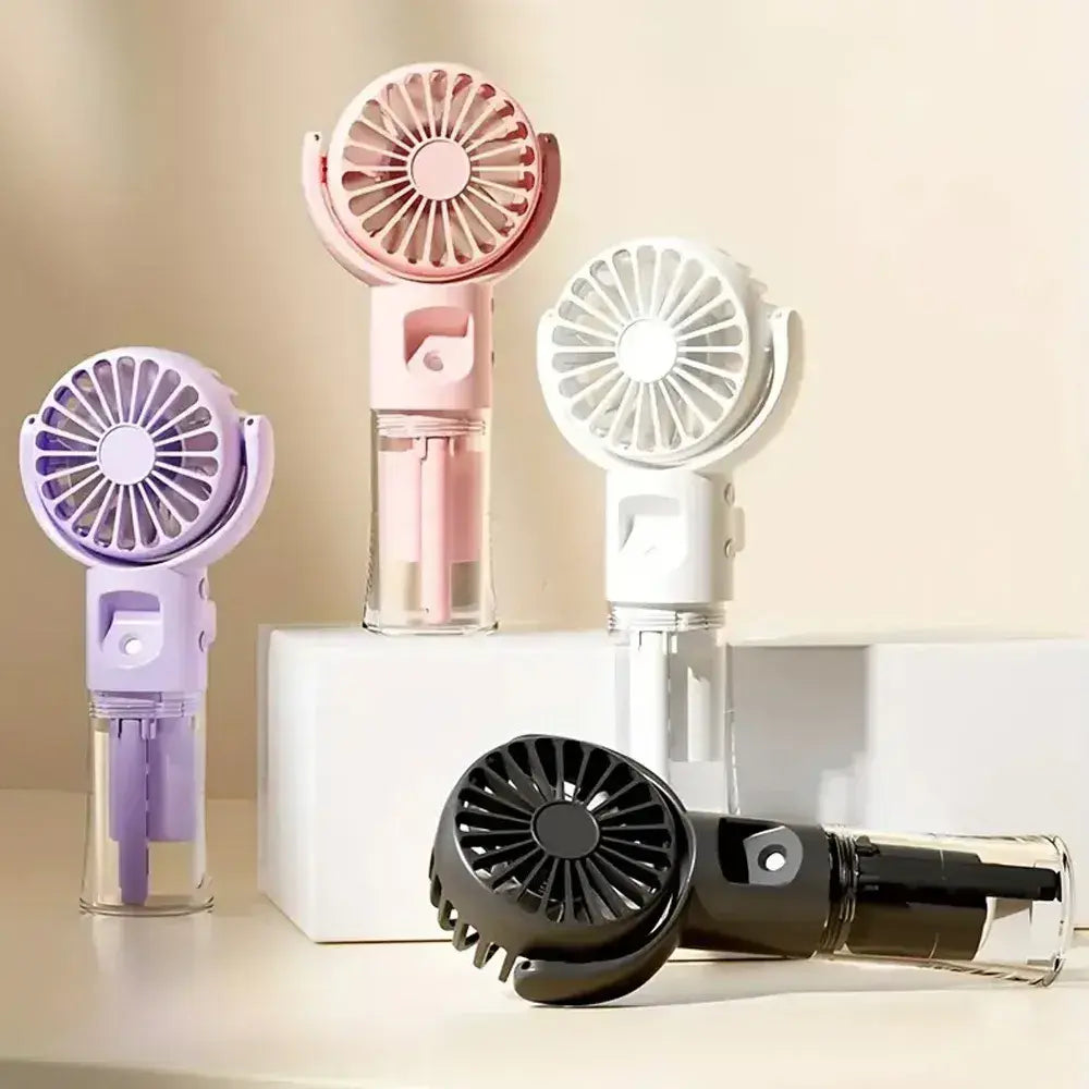 Ручной вентилятор с USB-распылителем / Аккумуляторный мини вентилятор