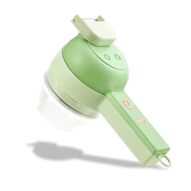 Ручной измельчитель для овощей 4в1 Food Chopper / Электрическая кухонная овощерезка / Мини блендер-слайсер