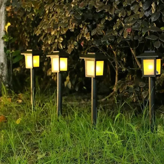 Садовый фонарь на солнечной батарее Квадрат LED 26 см 6 WW Белый теплый