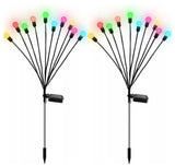 Садовый светодиодный светильник на солнечной батарее - Светлячок (2шт набор) RGB