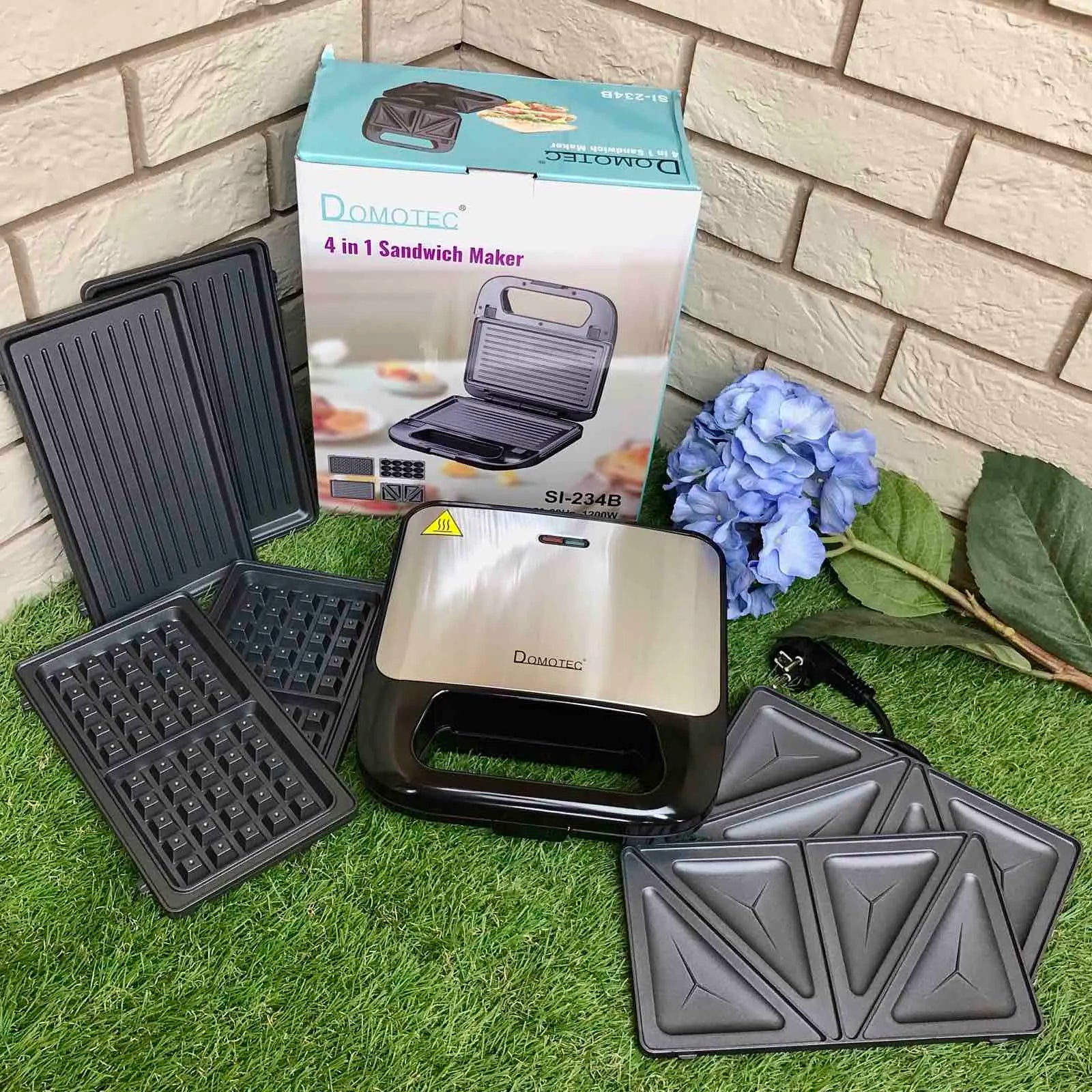 Вафельница-сендвичница 4в1 Domotec SI-234B 1200w