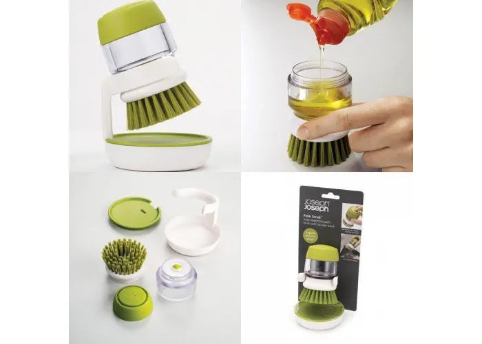 Щетка для мытья посуды с дозатором для моющего средства Soap Brush