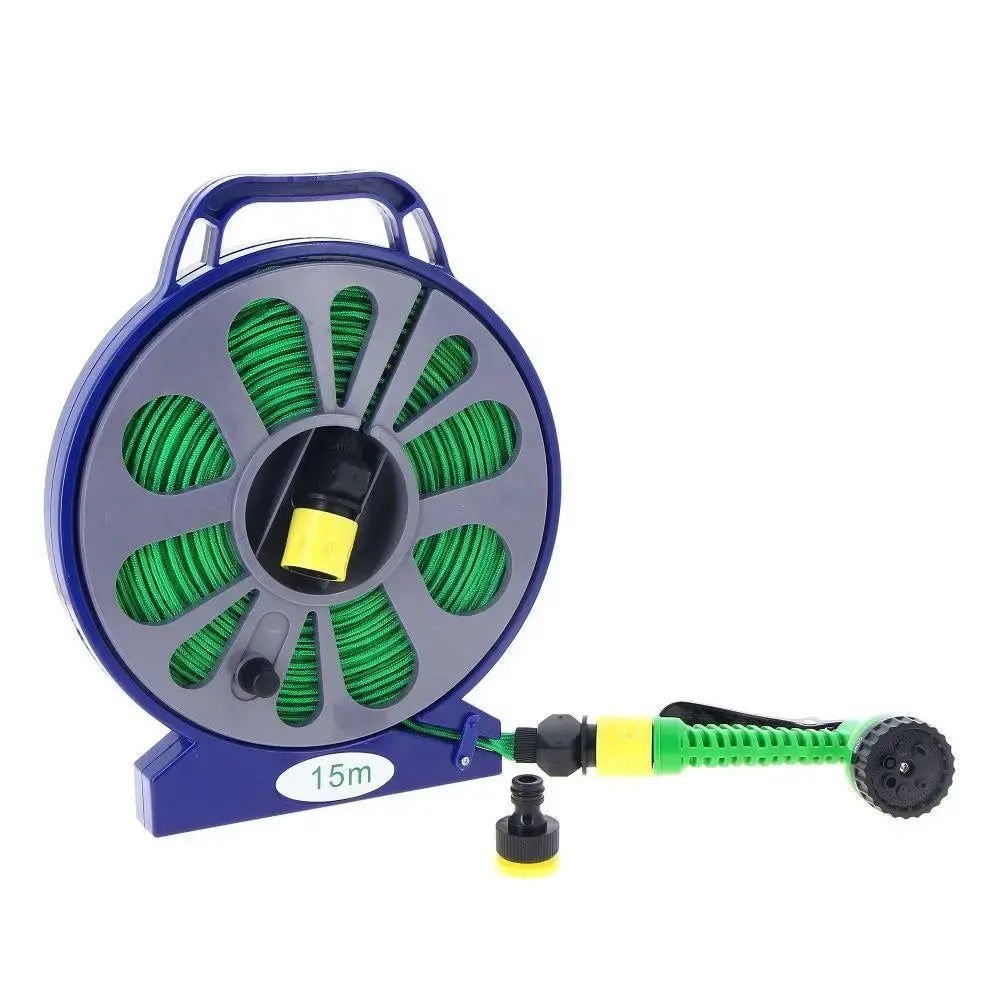 Шланг 15-метровый поливочный с катушкой и распылителем BB-4302 | Поливочный набор