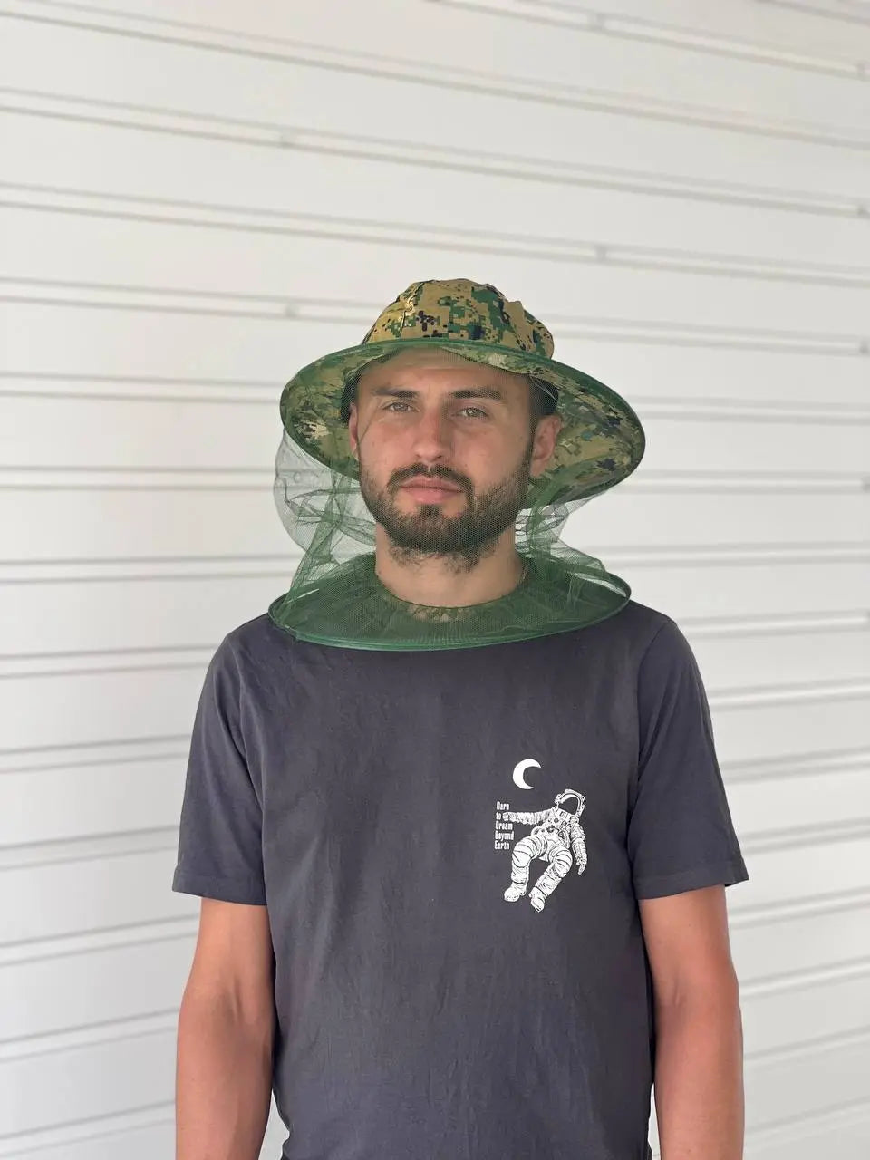 Шляпа антимоскитная камуфляж для охоты рыбалки садоводства / Панама с сеткой для защиты от мошек комаров