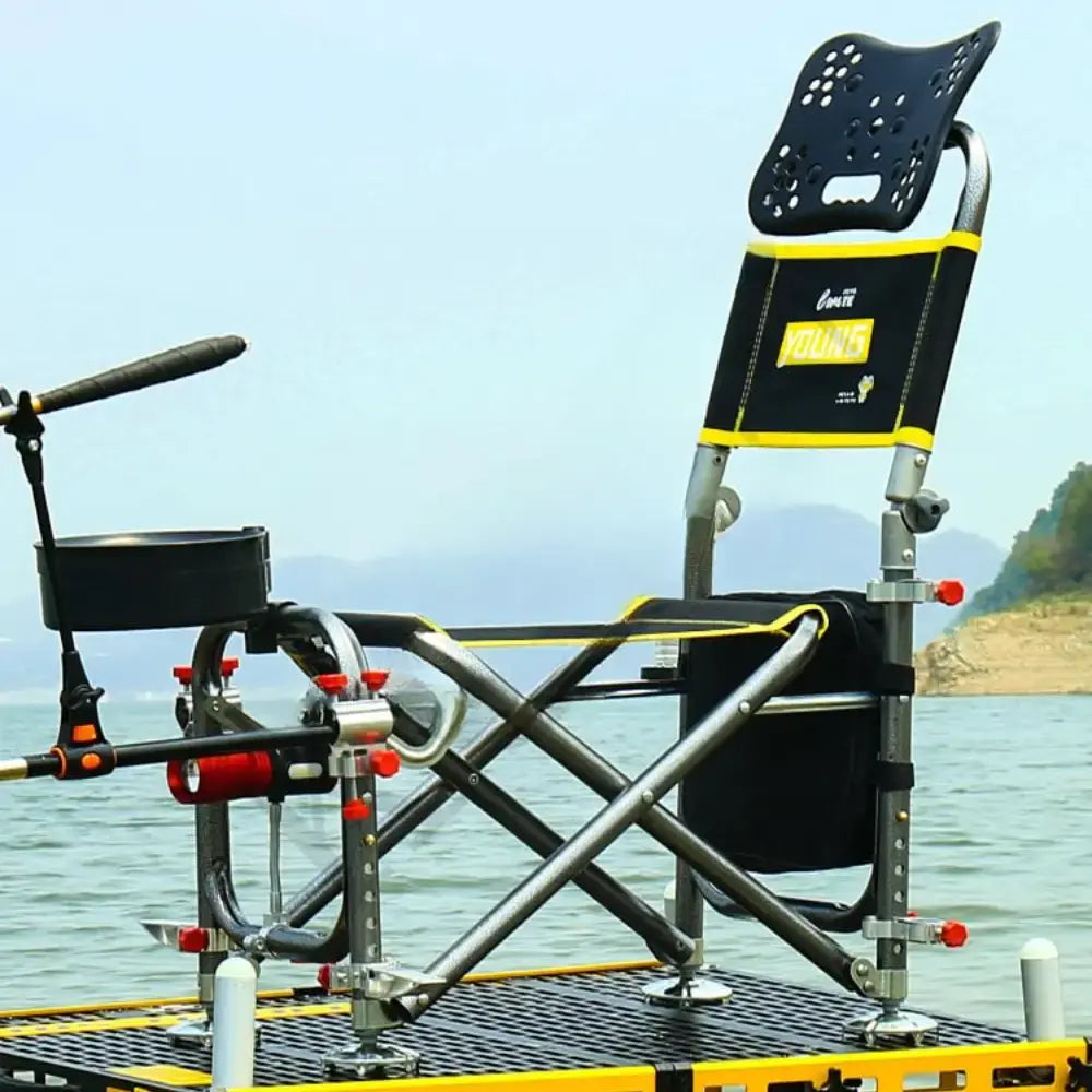 Складной телескопический стул до 150 кг, ven-1252 / Стул для рыбака / Складное кресло