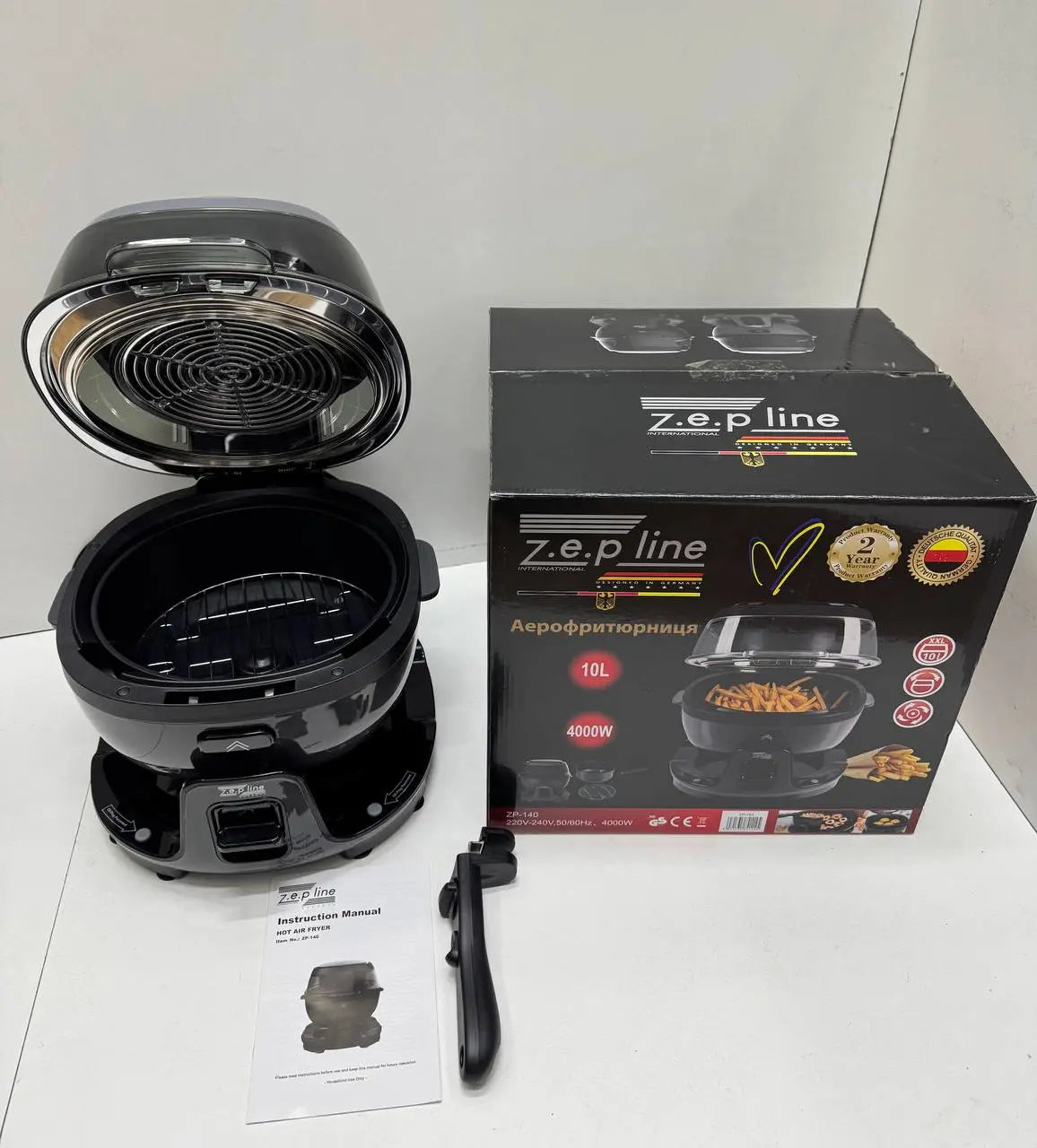 Смарт-аэрофритюрница с функцией вращения на 18 программ Zepline ZP-140 10литров 4000Вт