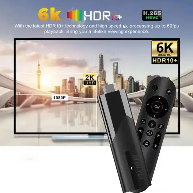 Смарт ТВ приставка LEMFO M98-Y10 2/16 Гб Smart TV Stick Android 13 (ATV) с голосовым пультом