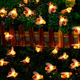 Солнечная гирлянда "Пчелки" 30 ламп 4,5 м, теплый-белый