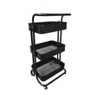 Стеллаж этажерка с полками на колесах ZM-1670 черный