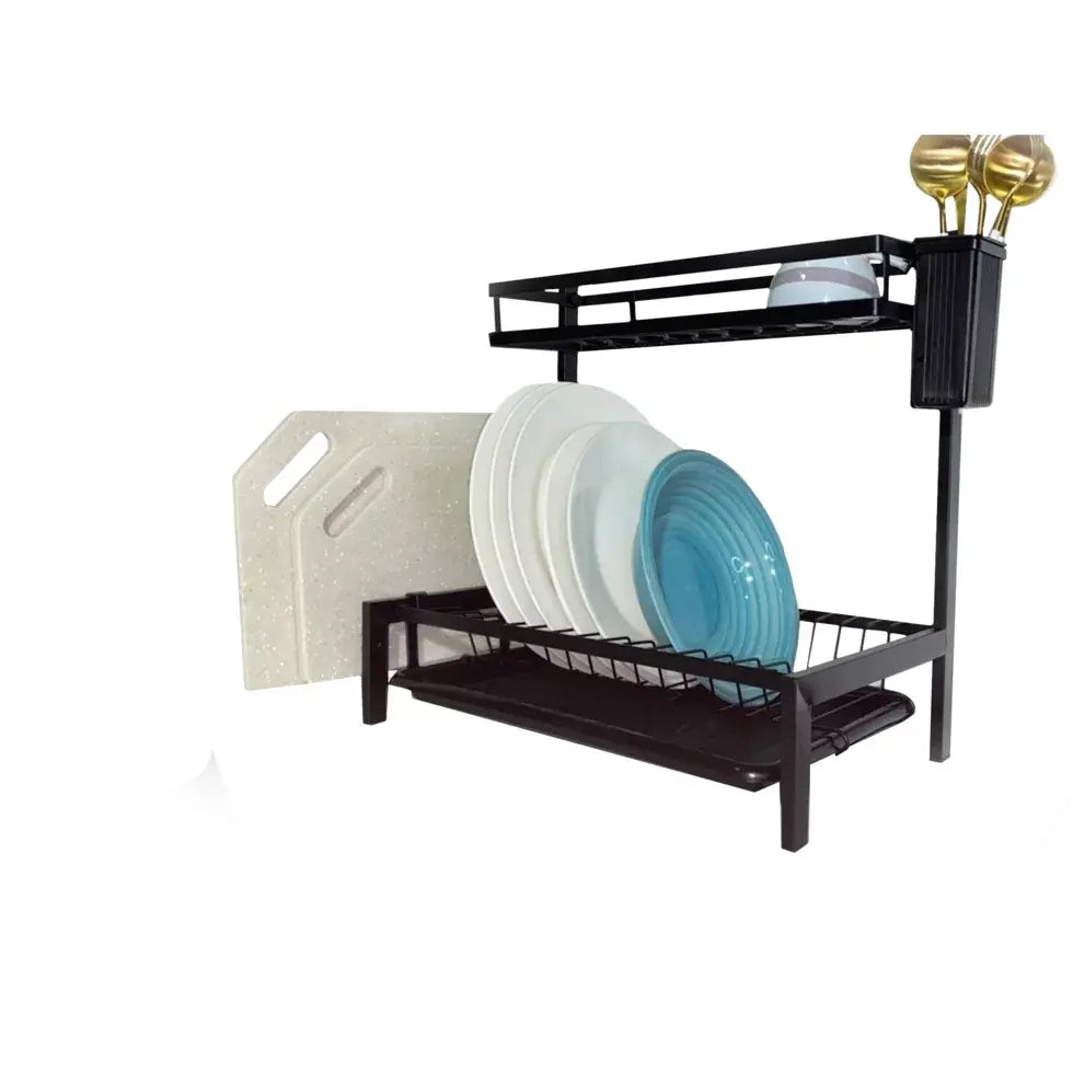 Органайзер-полка для посуды 2 яруса настольная сушилка  MJ-4014