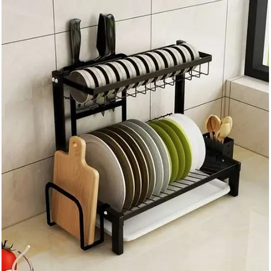 Органайзер-полка для посуды 2 яруса настольная сушилка  MJ-4014